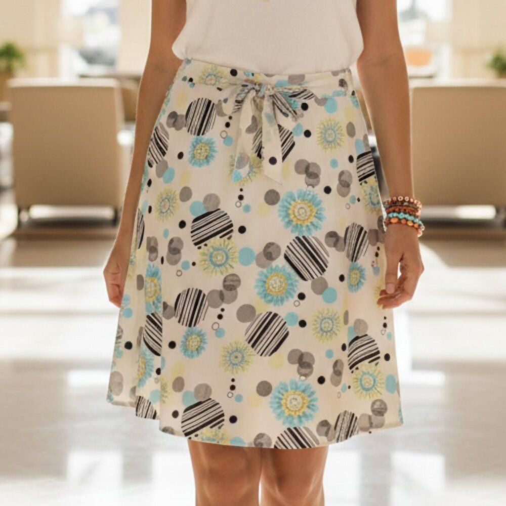 NWT Talbots Floral Print Skirt 8P | Cotton Blend | Size 8 Petite